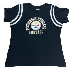 NFL Team Apparel Women’s Pittsburgh Steelers Football Short Sleeve T-shirt 2XL